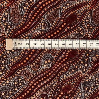 Preview: BROWN SPIRIT DREAMING Aborigines Stoff aus Australien